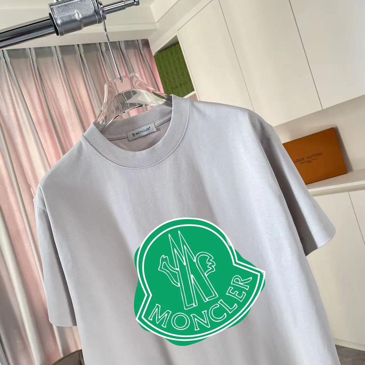 Moncle* 2025 New Arrival logo 300 t Same Style Size：S M L XL XXL ：Black White Pink Red Gray